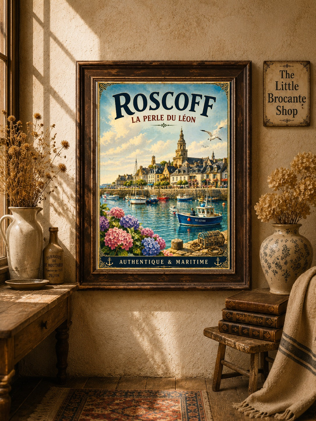 Roscoff – La Perle du Léon | Vintage Brittany Travel Print, Coastal
French Country
Breton
Nautical
Historic European
Vintage Travel
Cottage Style
Rustic Chic
Contemporary Classic
Scandinavian
Heritage Interiors
Timeless European wall artwork.