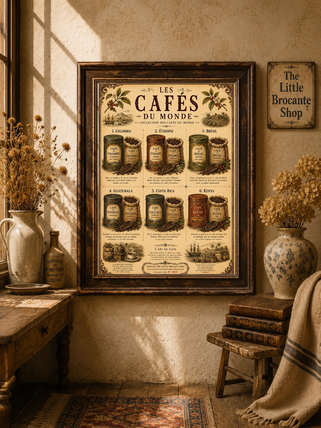 Les Cafés du Monde Vintage Coffee Print | French Coffee Wall Art | Coffee Lover Kitchen Poster, French country wall artwork. – image 7