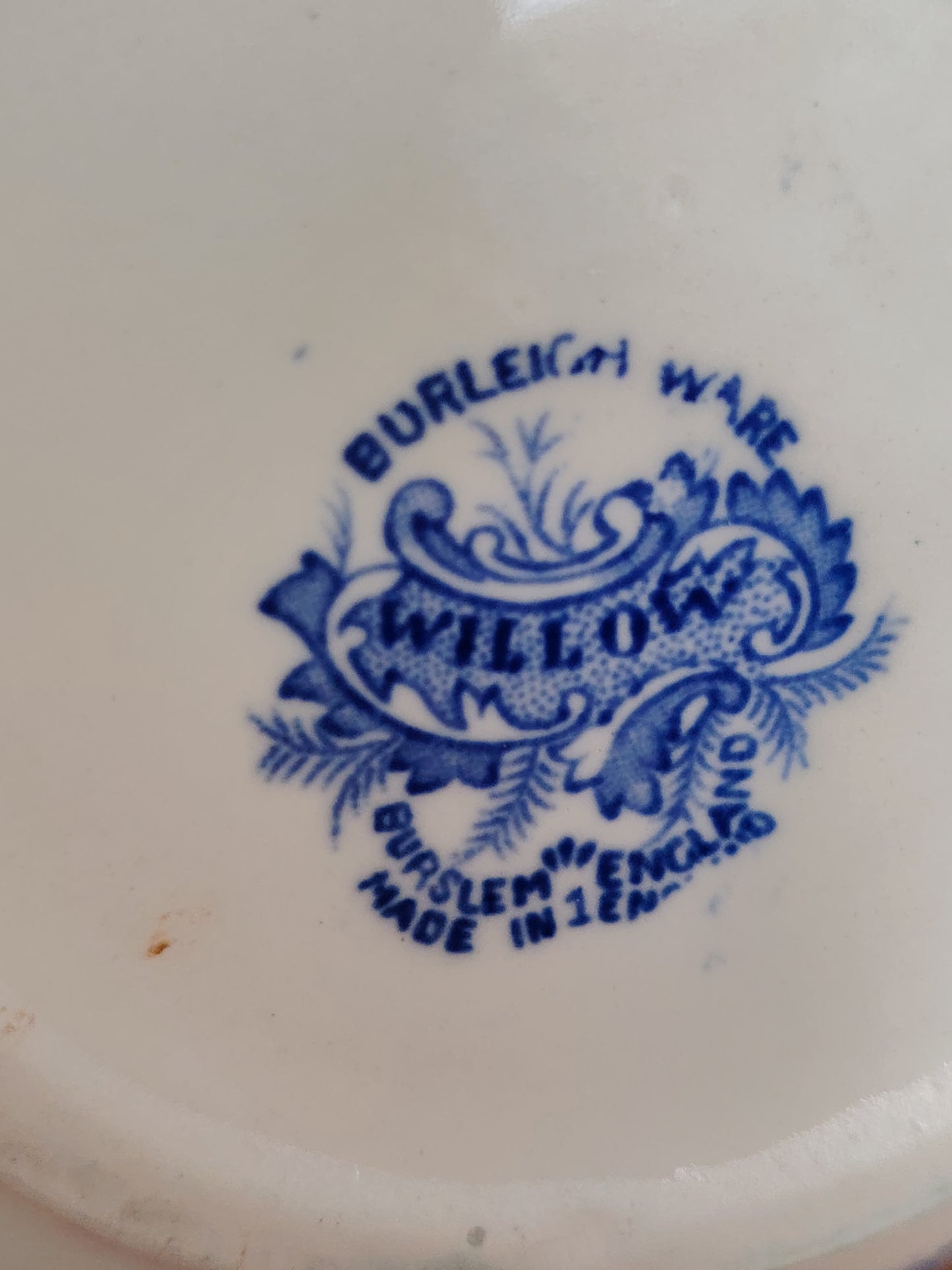 Vintage Burleigh Blue Willow Milk Jug | English Transferware Cream Pitcher | Staffordshire Pottery photograph 7