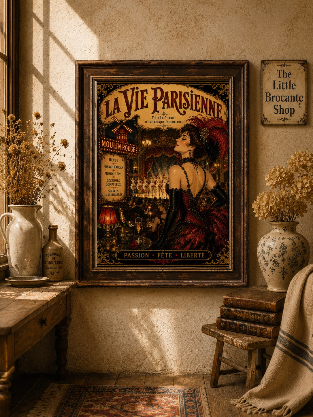 La Vie Parisienne Paris Nightlife Print | Belle Époque Wall Art, Belle Époque, Parisian, Art Nouveau, French Vintage, Maximalist, Eclectic, Brocante, Romantic, Old World Luxury, Dark Academia, Traditional European, Theatrical Interiors wall artwork.