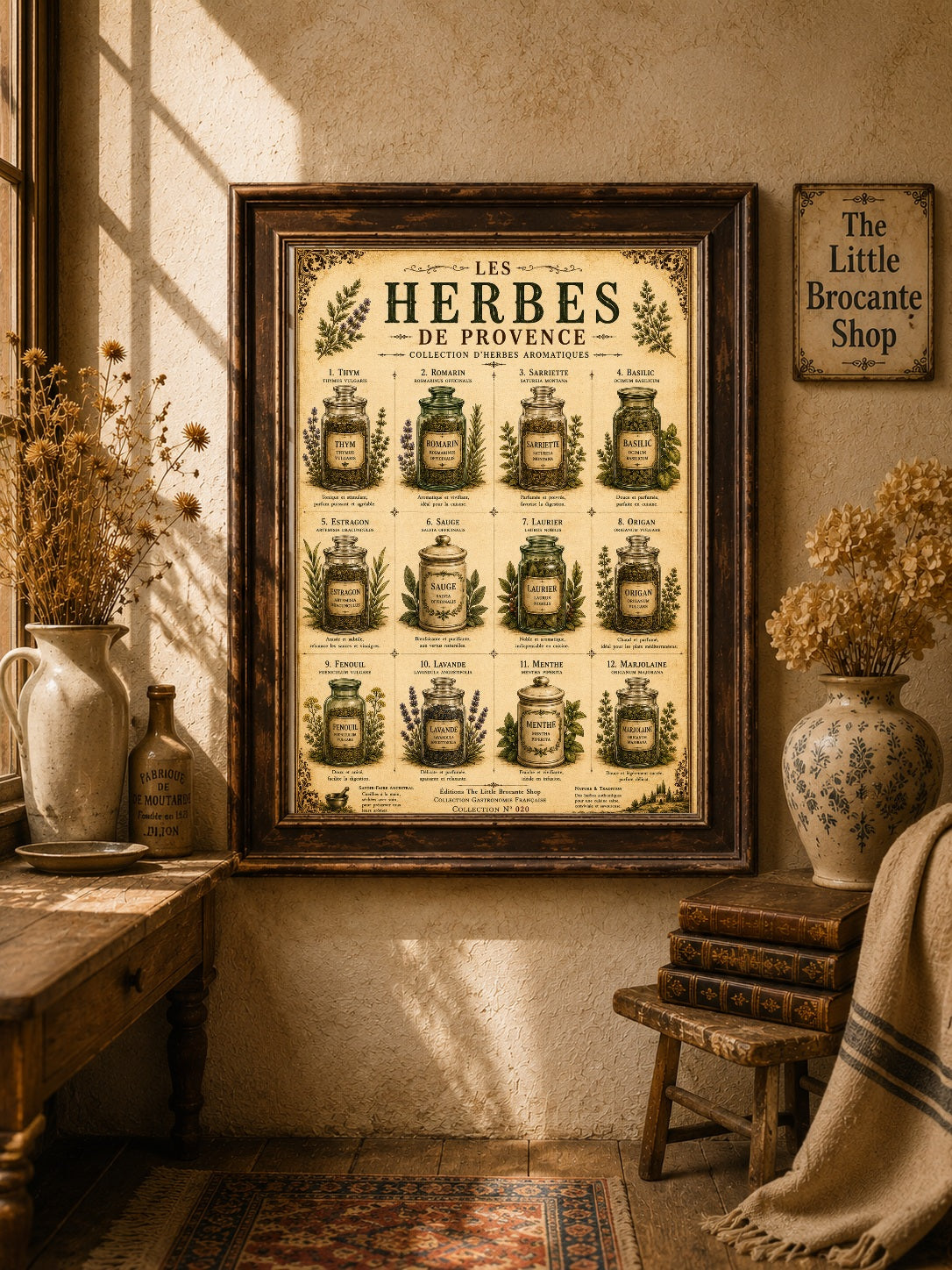 Les Herbes de Provence | Vintage French Herb Collection | Botanical Kitchen Wall Art, French country wall artwork. – image 7