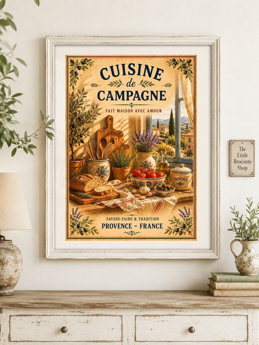 Cuisine de Campagne – Vintage French Country Kitchen, French Country
Provence
Rustic Farmhouse
Brocante
Cottagecore
Mediterranean
Country Kitchen
Rustic Chic
Vintage European
Traditional
French Provincial
Shabby Chic
Old World
Continental wall artwork.