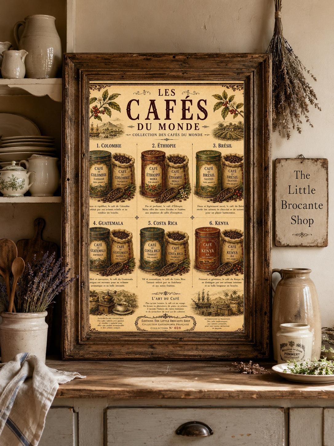 Les Cafés du Monde Vintage Coffee Print | French Coffee Wall Art | Coffee Lover Kitchen Poster, French country wall artwork. – image 8
