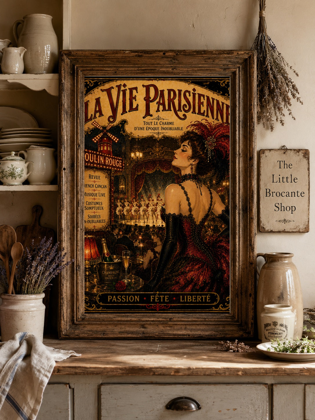 La Vie Parisienne Paris Nightlife Print | Belle Époque Wall Art, Belle Époque, Parisian, Art Nouveau, French Vintage, Maximalist, Eclectic, Brocante, Romantic, Old World Luxury, Dark Academia, Traditional European, Theatrical Interiors wall artwork.