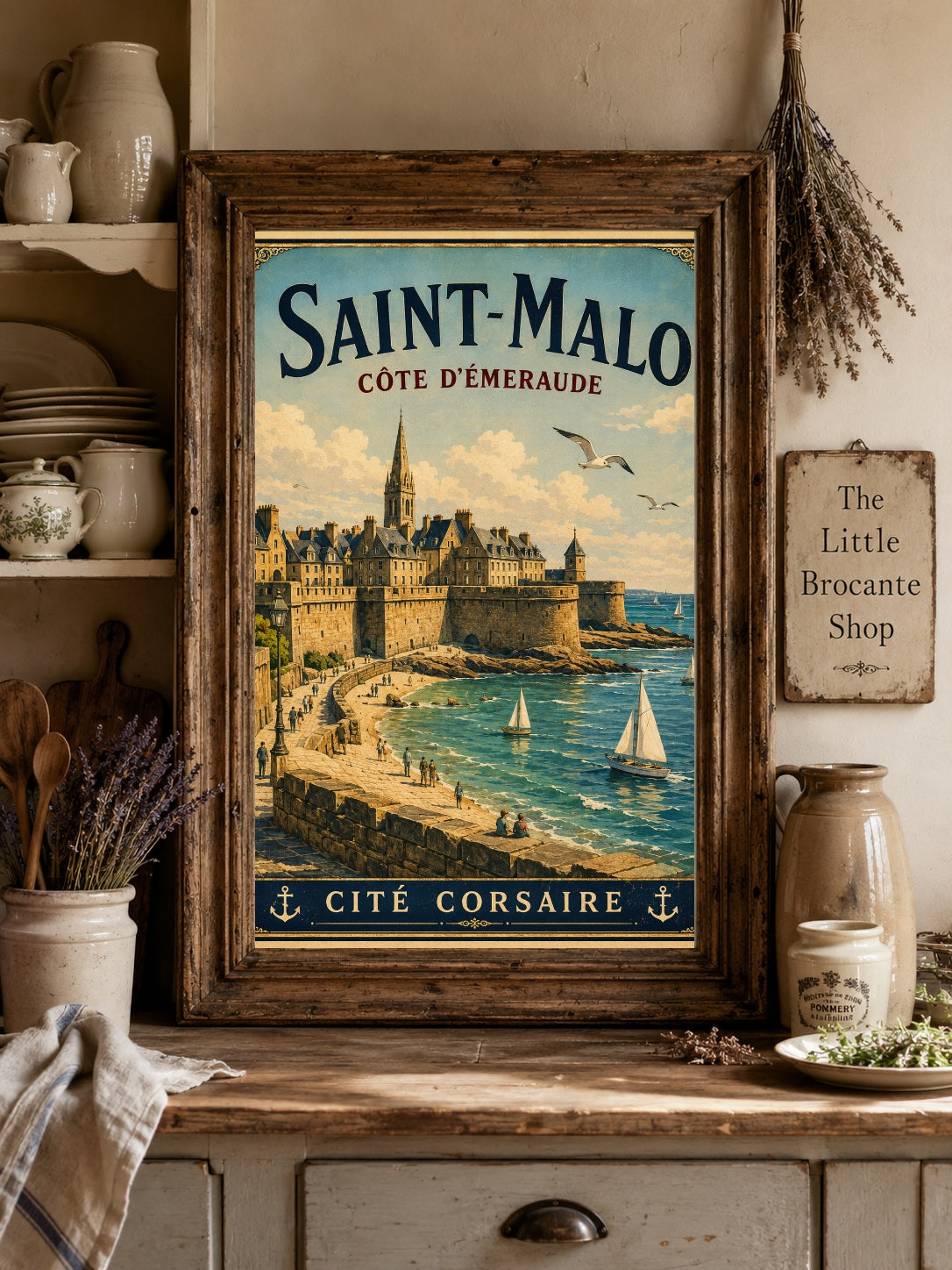 Saint-Malo – Côte d'Émeraude | Vintage Brittany Travel Print, Coastal
French Country
Breton
Nautical
Historic European
Vintage Travel
Cottage Style
Rustic Chic
Contemporary Classic
Scandinavian
Heritage Interiors
Timeless European wall artwork.