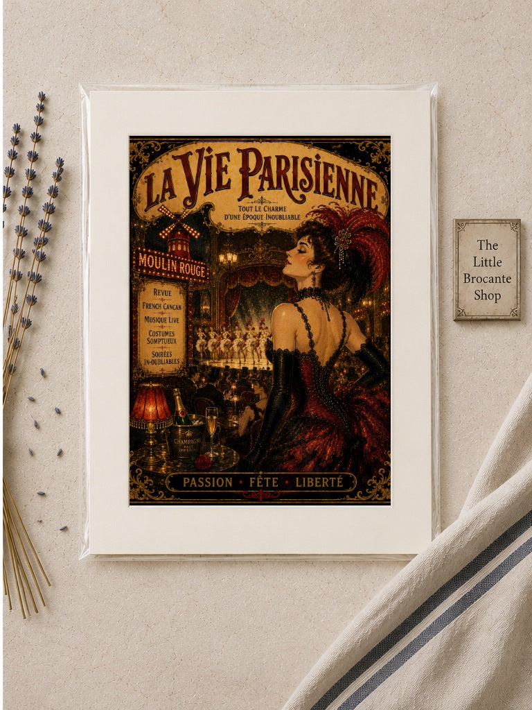 La Vie Parisienne Paris Nightlife Print | Belle Époque Wall Art, Belle Époque, Parisian, Art Nouveau, French Vintage, Maximalist, Eclectic, Brocante, Romantic, Old World Luxury, Dark Academia, Traditional European, Theatrical Interiors wall artwork.